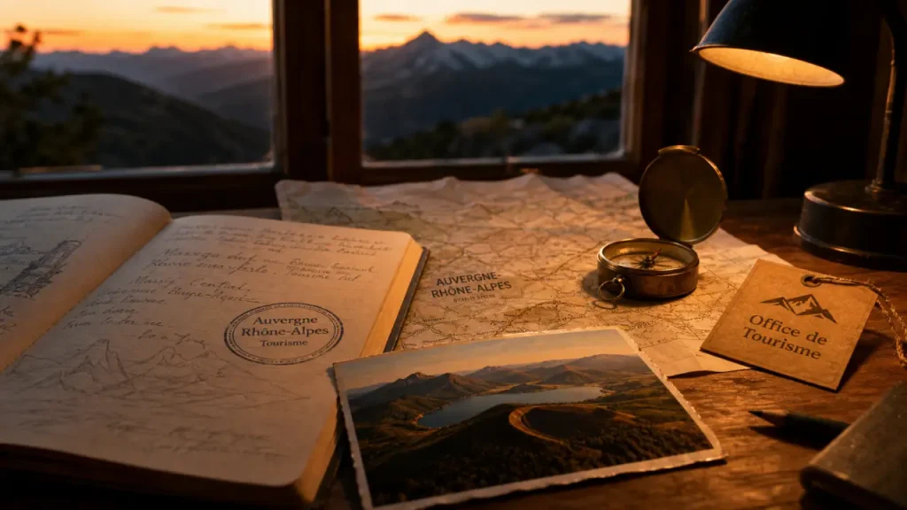 Auvergne rhone alpes tourisme : carte, volcans et lac