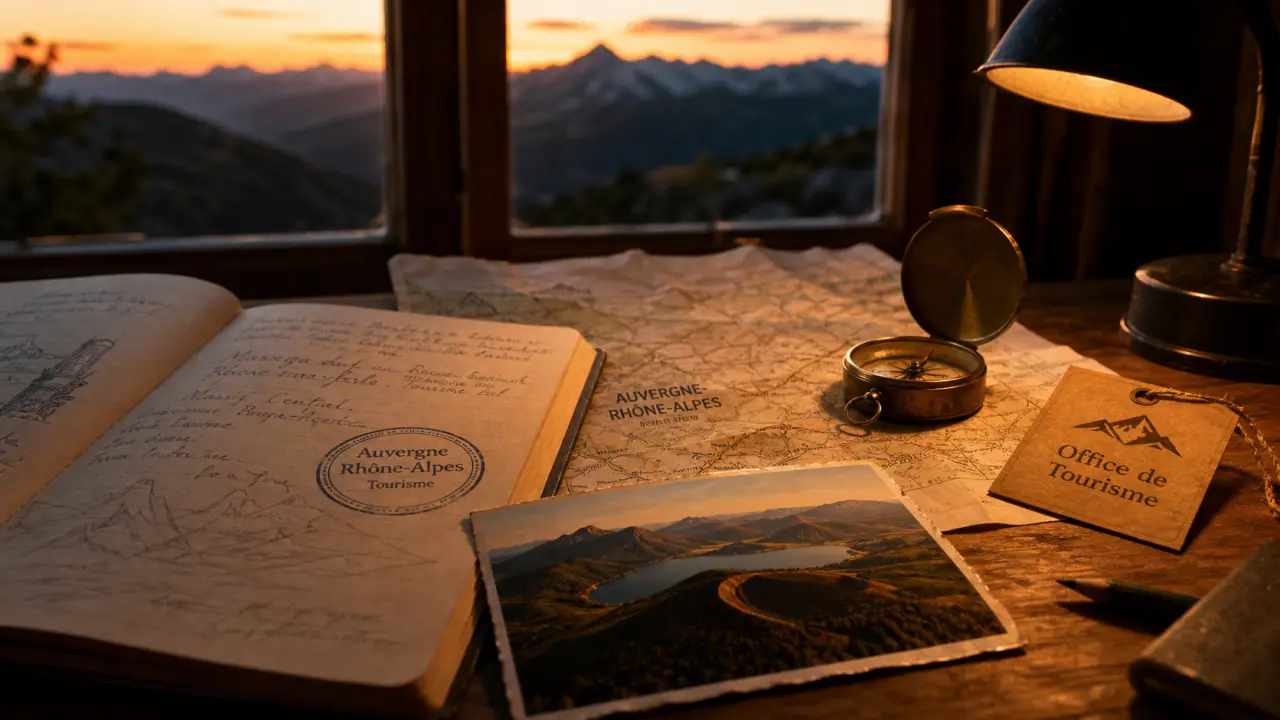 Auvergne rhone alpes tourisme : carte, volcans et lac