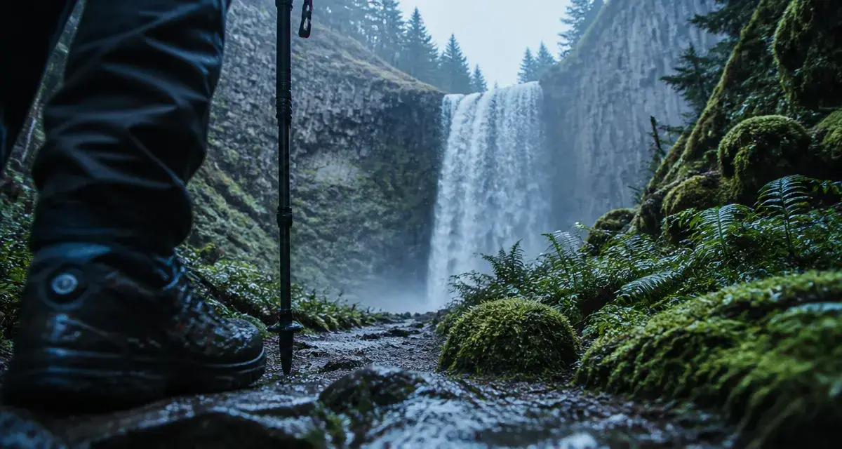 Cascade en Auvergne : sentier du Guéry, chutes et brume au Sancy