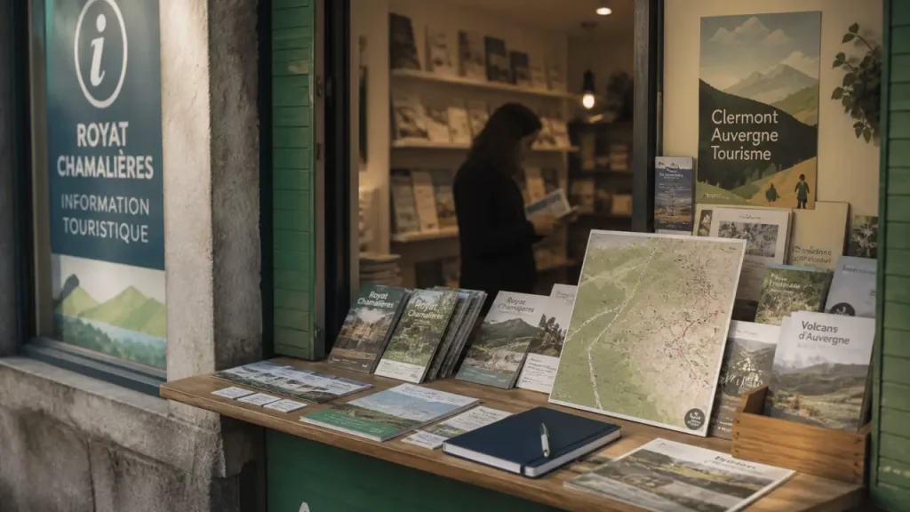 clermont auvergne tourisme bureau de royat chamalières : brochures et cartes de randonnées