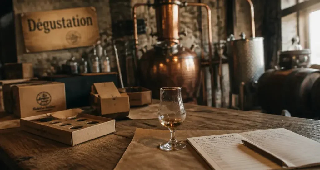 Distillerie des volcans d auvergne, dégustation en atelier et alambic en cuivre