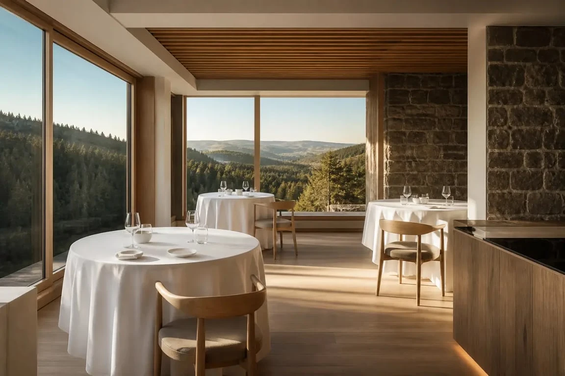 Restaurant étoilé haute loire dans un cadre de montagne à Saint-Bonnet-le-Froid