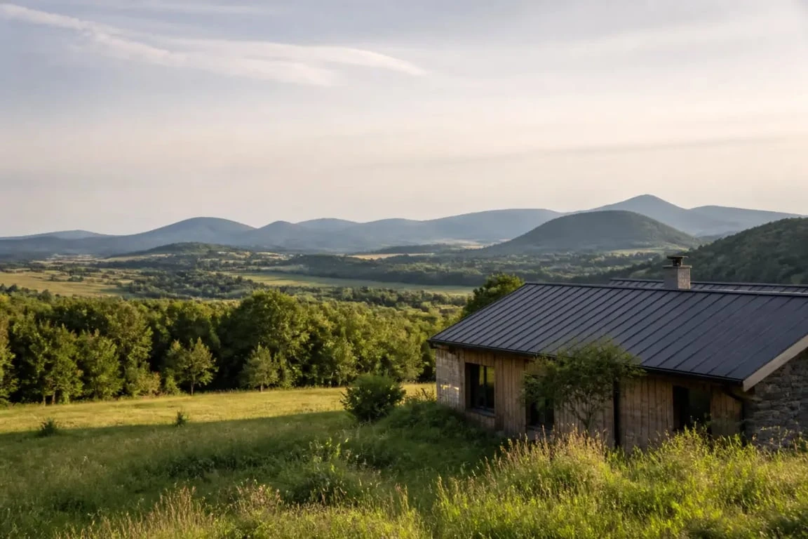 Hébergement auvergne puy de dôme dans un paysage de la Chaîne des Puys