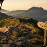 Le puy de Sancy, randonnée sur sentier vers le sommet au Puy de Sancy