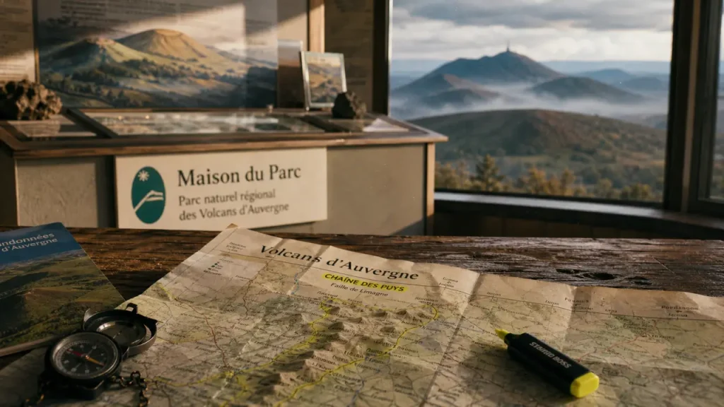 Maison du parc des volcans d auvergne : carte et accueil de la maison du parc