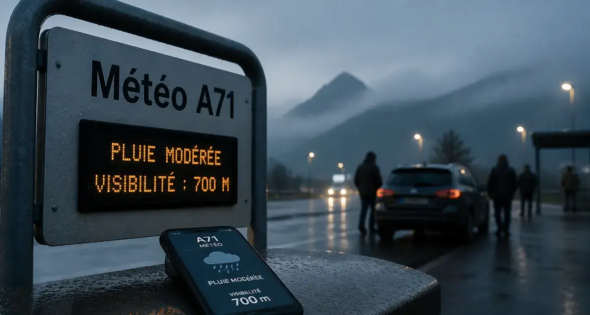 meteo aire des volcans d auvergne : pluie et visibilité sur l’aire A71