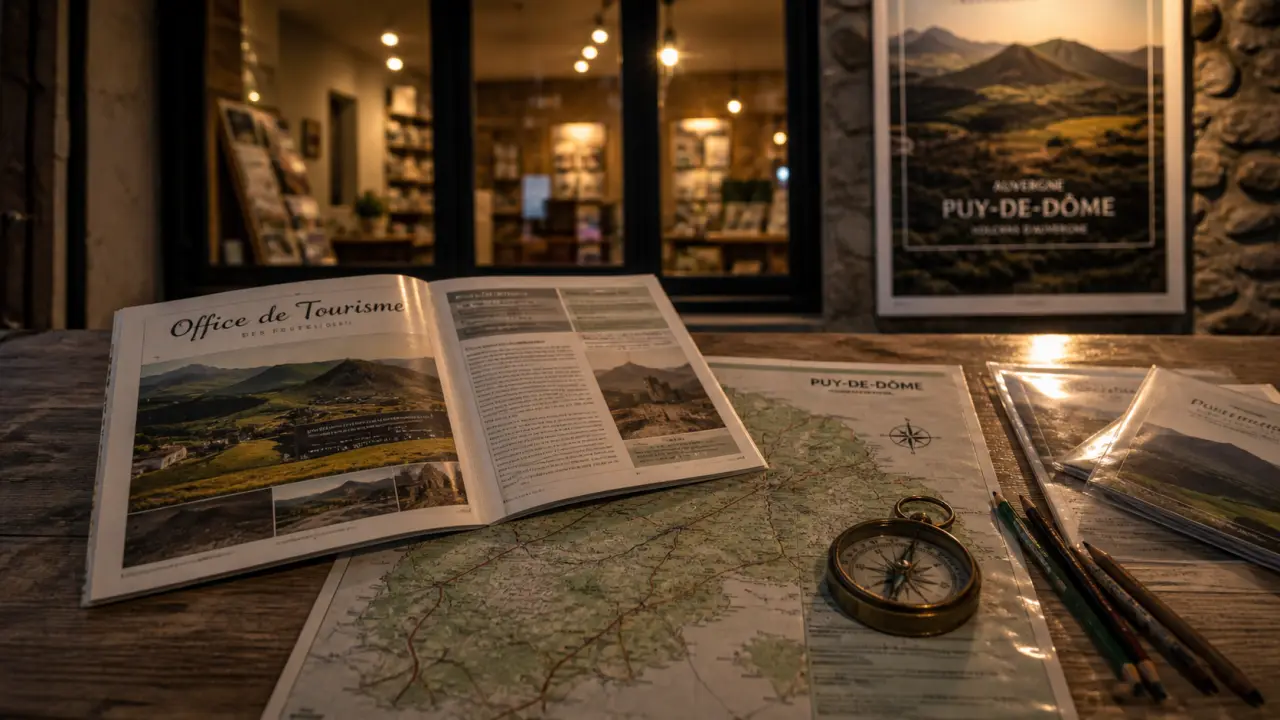 Office de tourisme auvergne pays d'issoire : brochures, cartes et circuits pour préparer un voyage