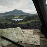 Où loger pour visiter les volcans d’Auvergne, carte de la Chaîne des Puys et Puy de Dôme flou