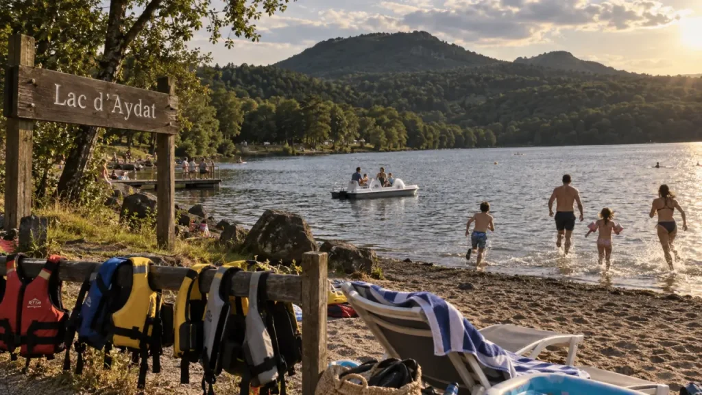 Le lac d’Aydat, une plage et 5,8 km de sentiers sous les volcans