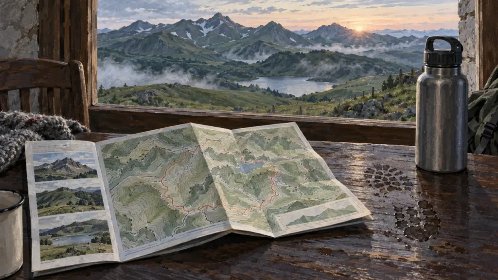 Boucle randonnée 4 jours auvergne : carte et guide face aux volcans et crêtes