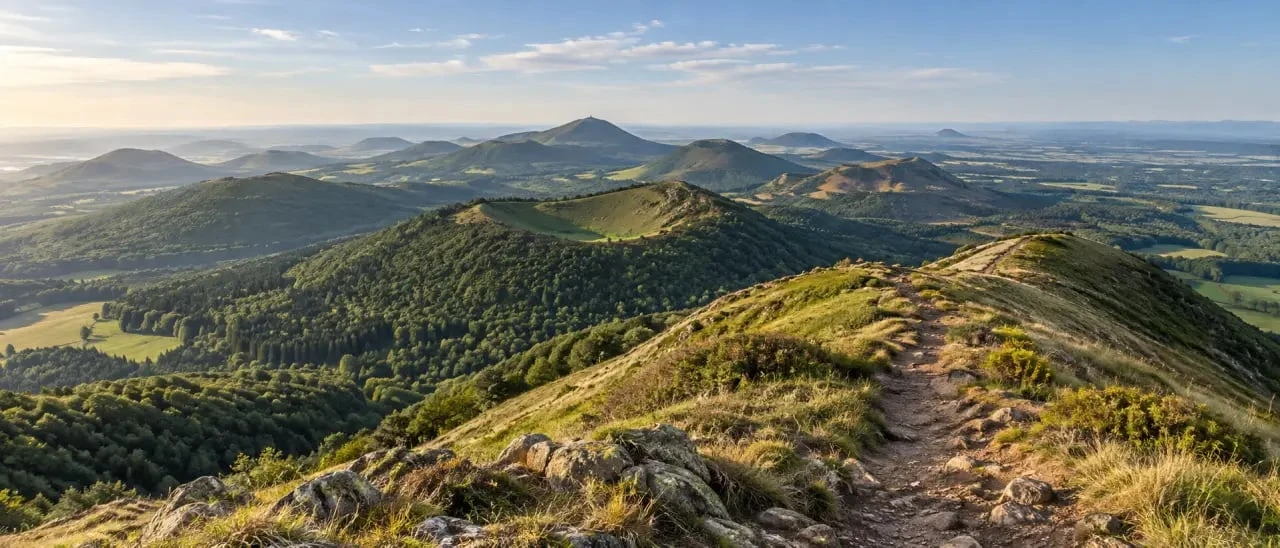 Balade en Auvergne dans le Puy-de-Dôme avec panorama depuis le puy de Dôme