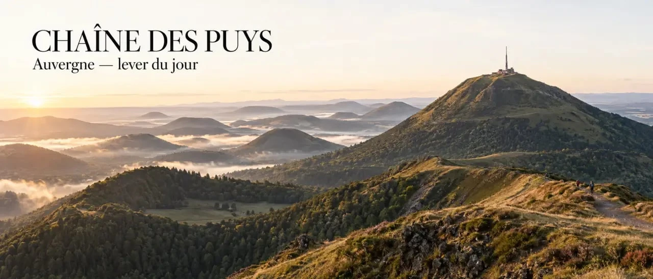 Que faire en Auvergne : panorama sur le puy de Dôme et la Chaîne des Puys