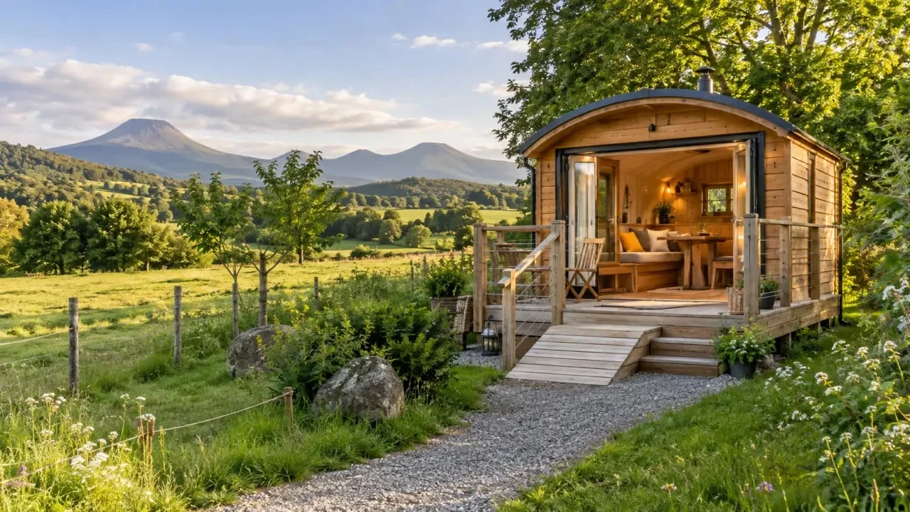 Hébergement insolite pour famille en Auvergne dans un cadre naturel