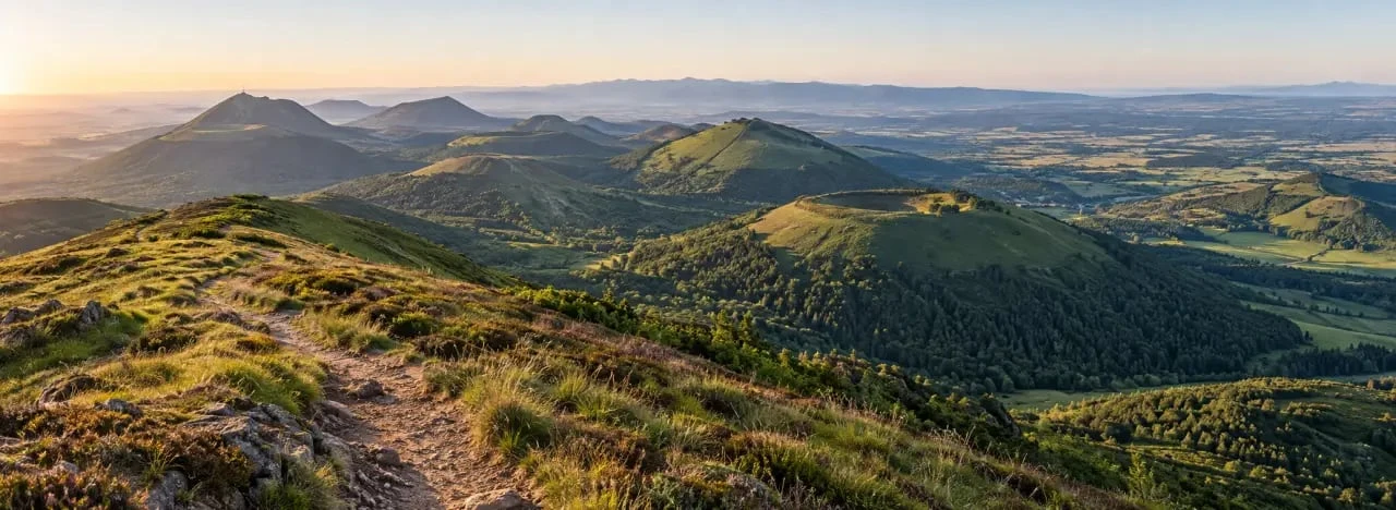 Activité volcans d Auvergne : randonnée panoramique dans la Chaîne des Puys