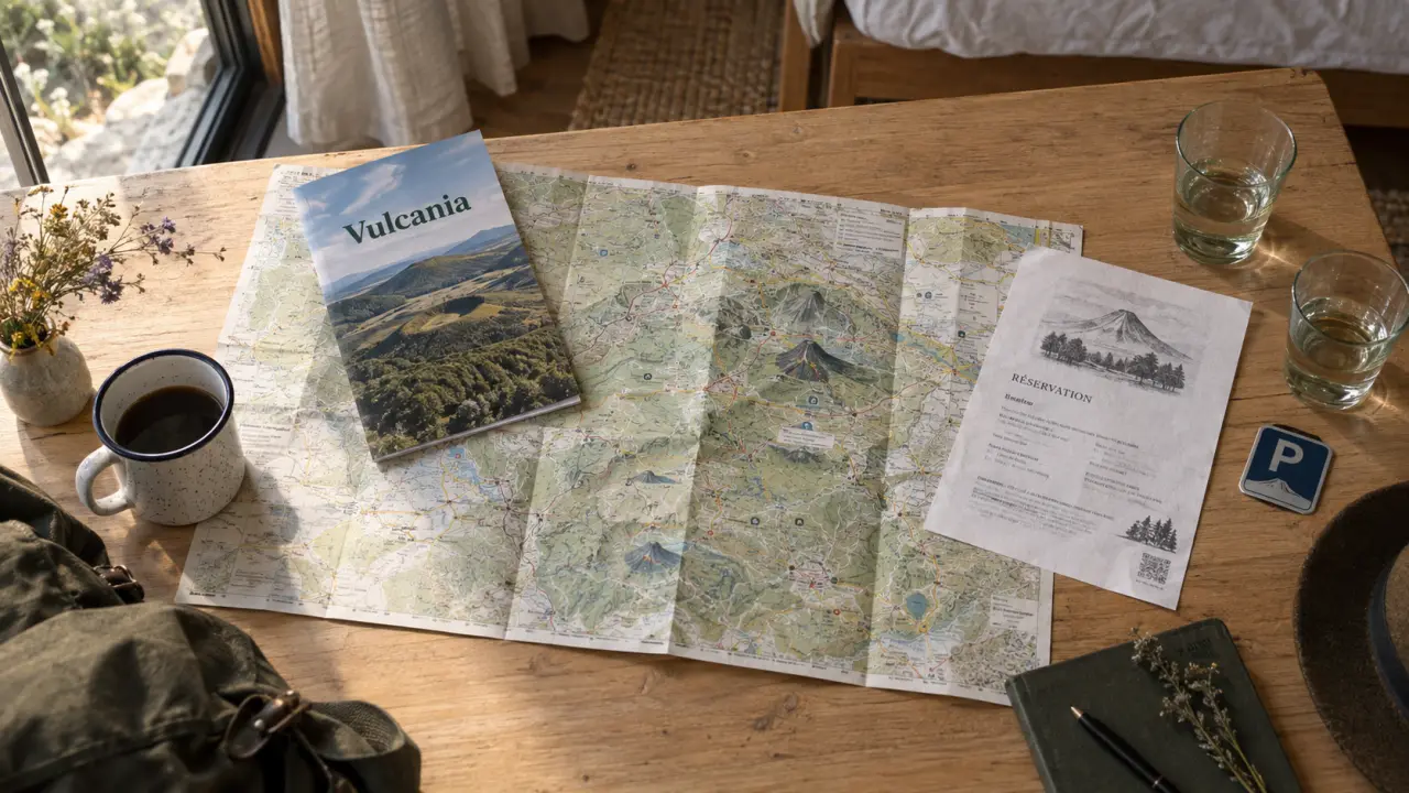 Hébergement vulcania auvergne : carte et documents pour séjour près de Vulcania