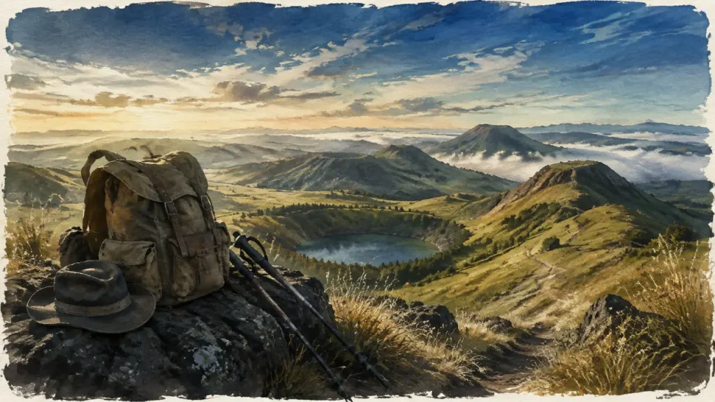 La traversée des volcans d auvergne : sac, sentier et crêtes volcaniques