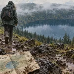 lac auvergne randonnée au Lac Pavin, sentier forestier vers le lac