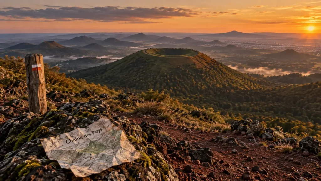 Les plus beaux volcans d Auvergne : Puy de Pariou et cratère, chaîne des Puys