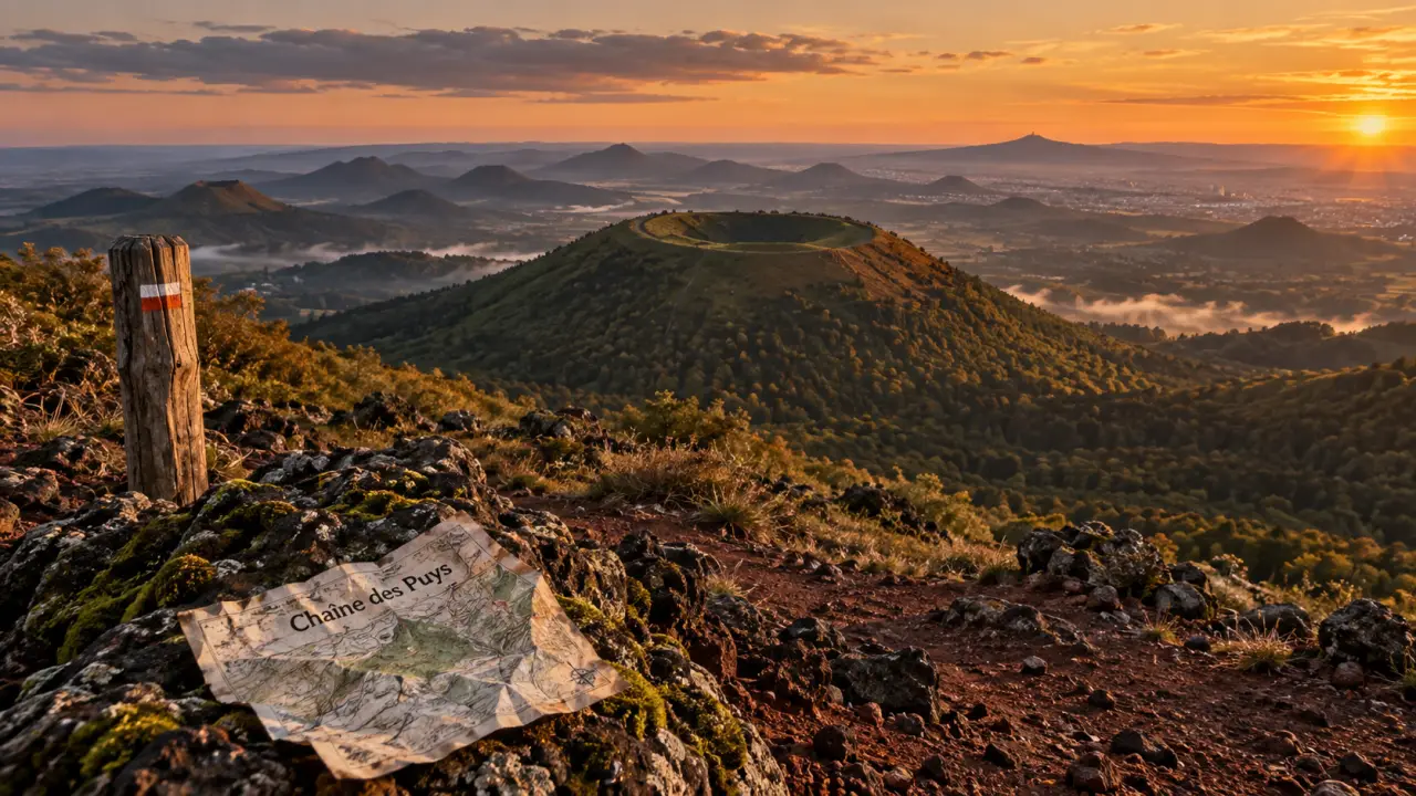 Les plus beaux volcans d Auvergne : Puy de Pariou et cratère, chaîne des Puys