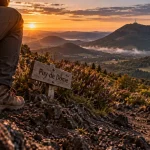 Meilleure randonnée auvergne : Puy de Dôme, sentier volcanique au crépuscule