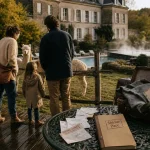 Parc animalier en Auvergne avec hébergement : famille observant des alpagas