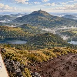 Que faire a auvergne : sentier vers le Puy de Dôme et paysages volcaniques