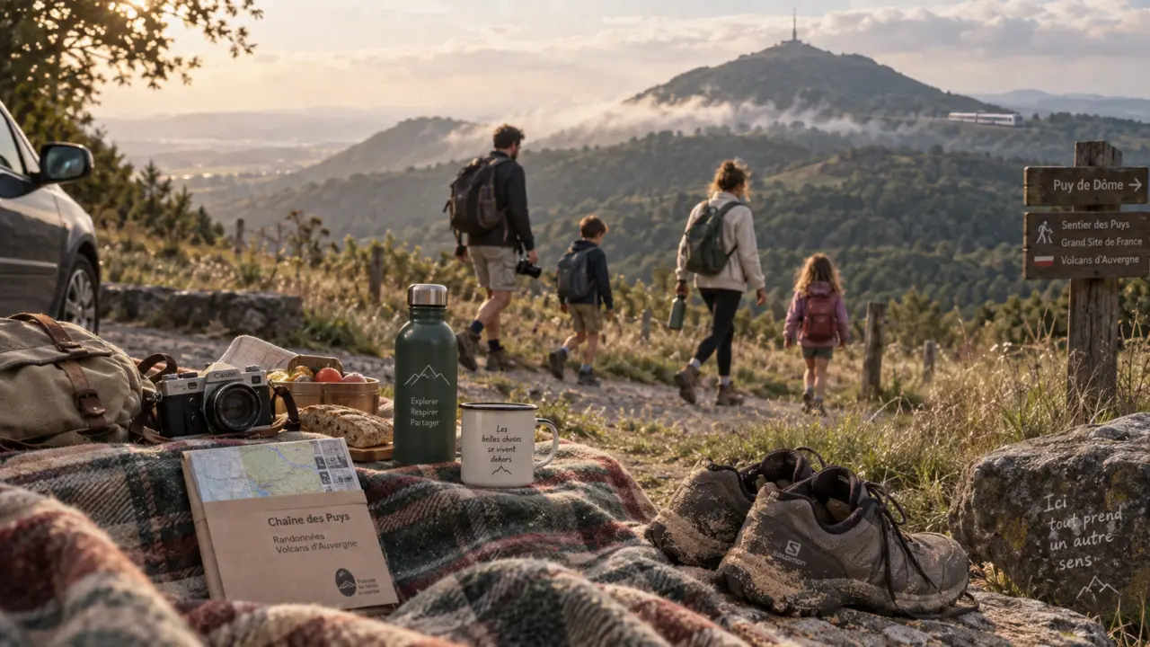 Que visiter en Auvergne avec des enfants : famille au pied des volcans