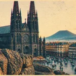 Quelle ville visiter en Auvergne : vue de Clermont-Ferrand et la cathédrale