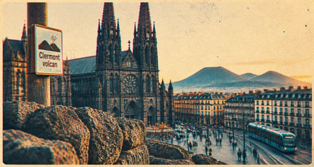 Quelle ville visiter en Auvergne : vue de Clermont-Ferrand et la cathédrale