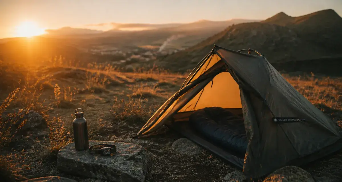 Randonnée auvergne bivouac : tente discrète au pied des volcans