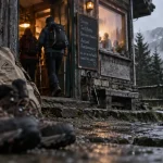 Randonnée Auvergne refuge : chaussures de randonnee devant un refuge