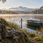 Randonnée les lacs d Auvergne : lac d’Aydat et vue du Sancy