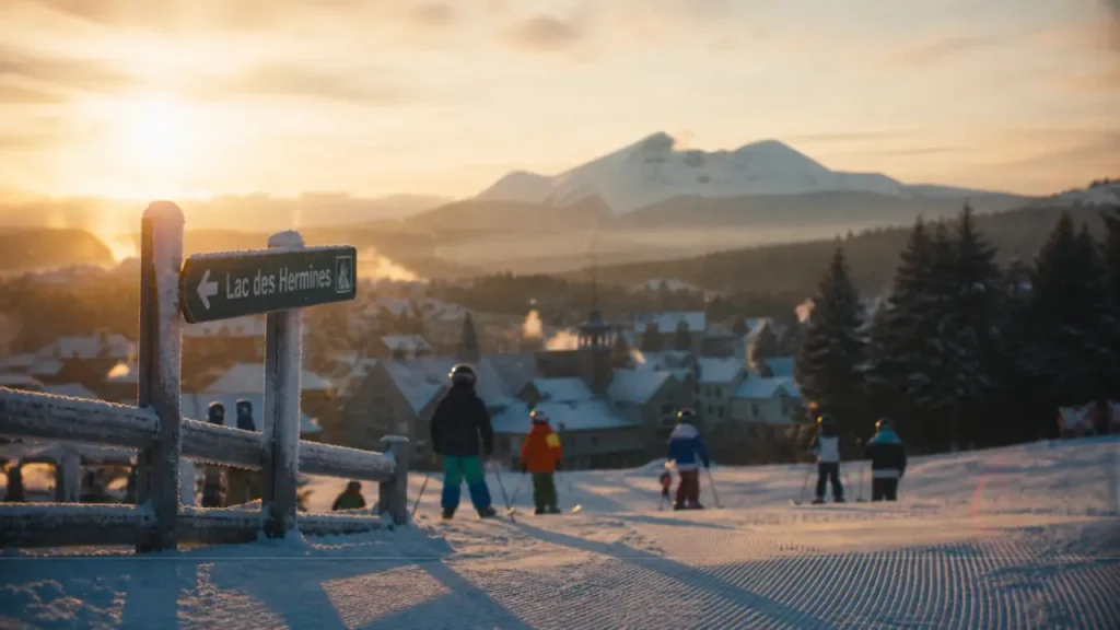Station super besse : pistes et accès au Sancy, neige et skieurs débutants