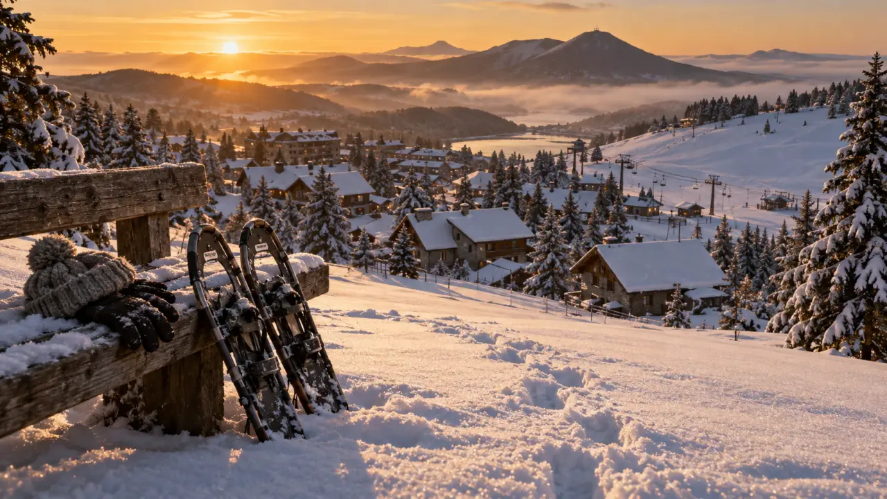 Week end a la neige auvergne à Super-Besse en raquettes sur neige