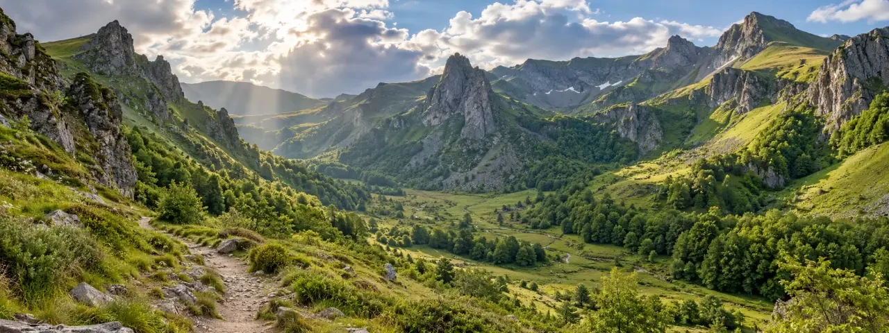 Paysage volcanique de la vallée de Chaudefour près de Murol