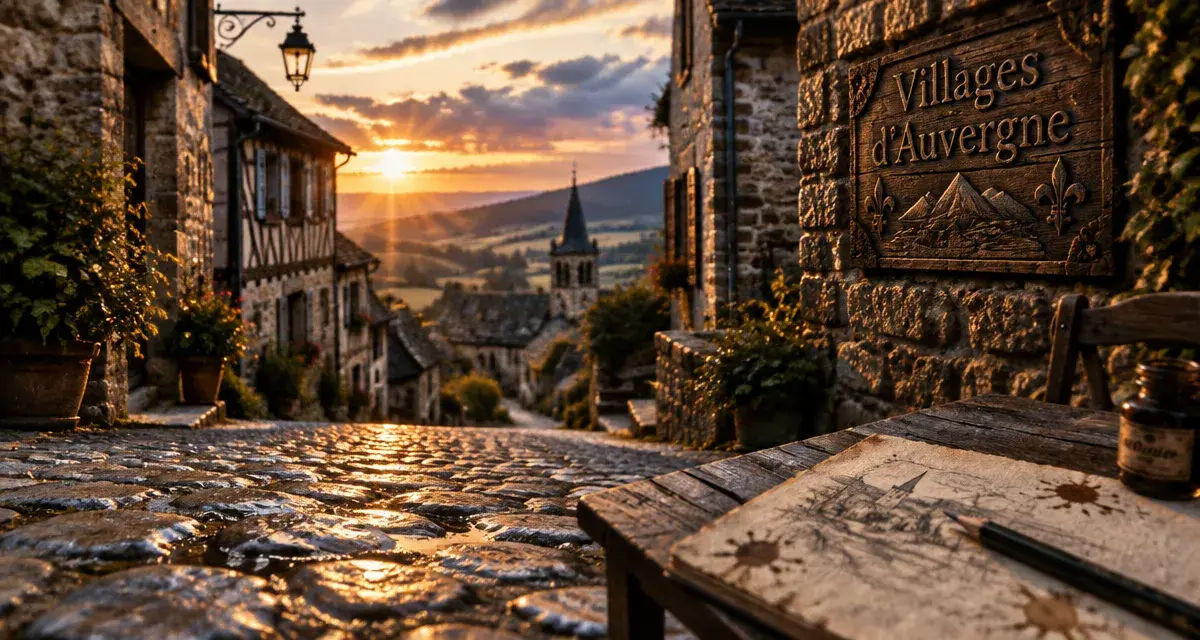 Ruelle médiévale en pierre : les plus beaux villages auvergne rhone alpes