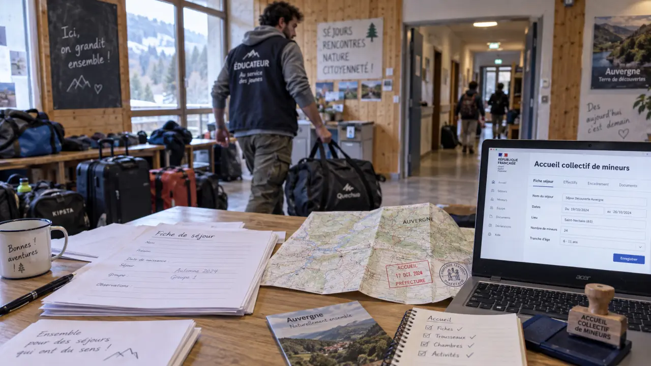 Liste des hébergement agréé jeunesse et sport Auvergne : centres jusqu’à 200 places