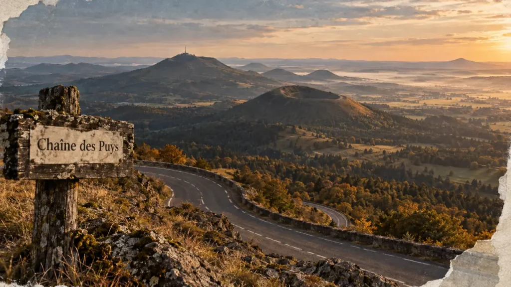 Où se situe les volcans d Auvergne : puys de Clermont-Ferrand, chaîne des Puys