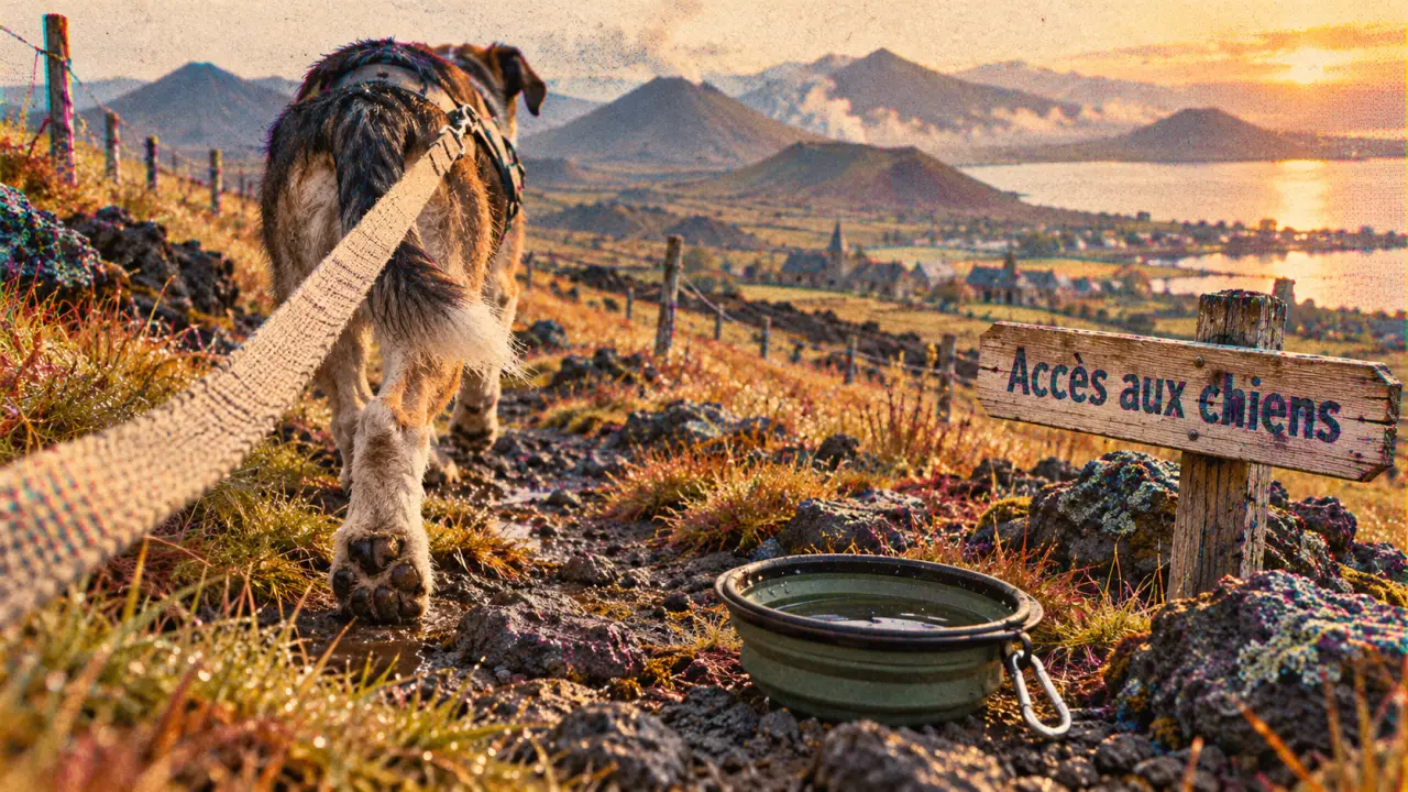 Que faire en Auvergne avec un chien : sentier volcanique et lac