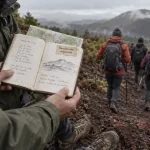 Randonnée organisée Auvergne : groupe de randonneurs avec accompagnateur et carte