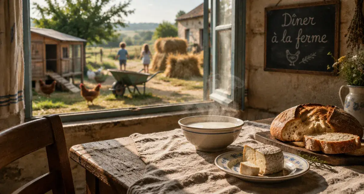 Week end a la ferme Auvergne Rhone Alpes : petit-déjeuner fermier à la campagne