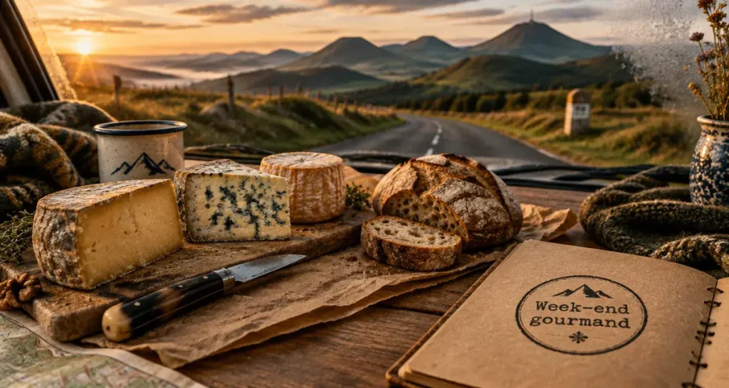 Week-end gastronomique en Auvergne : fromages AOP, volcans et bonnes tables sans courir